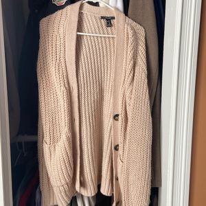 Forever 21 light pink cardigan in medium